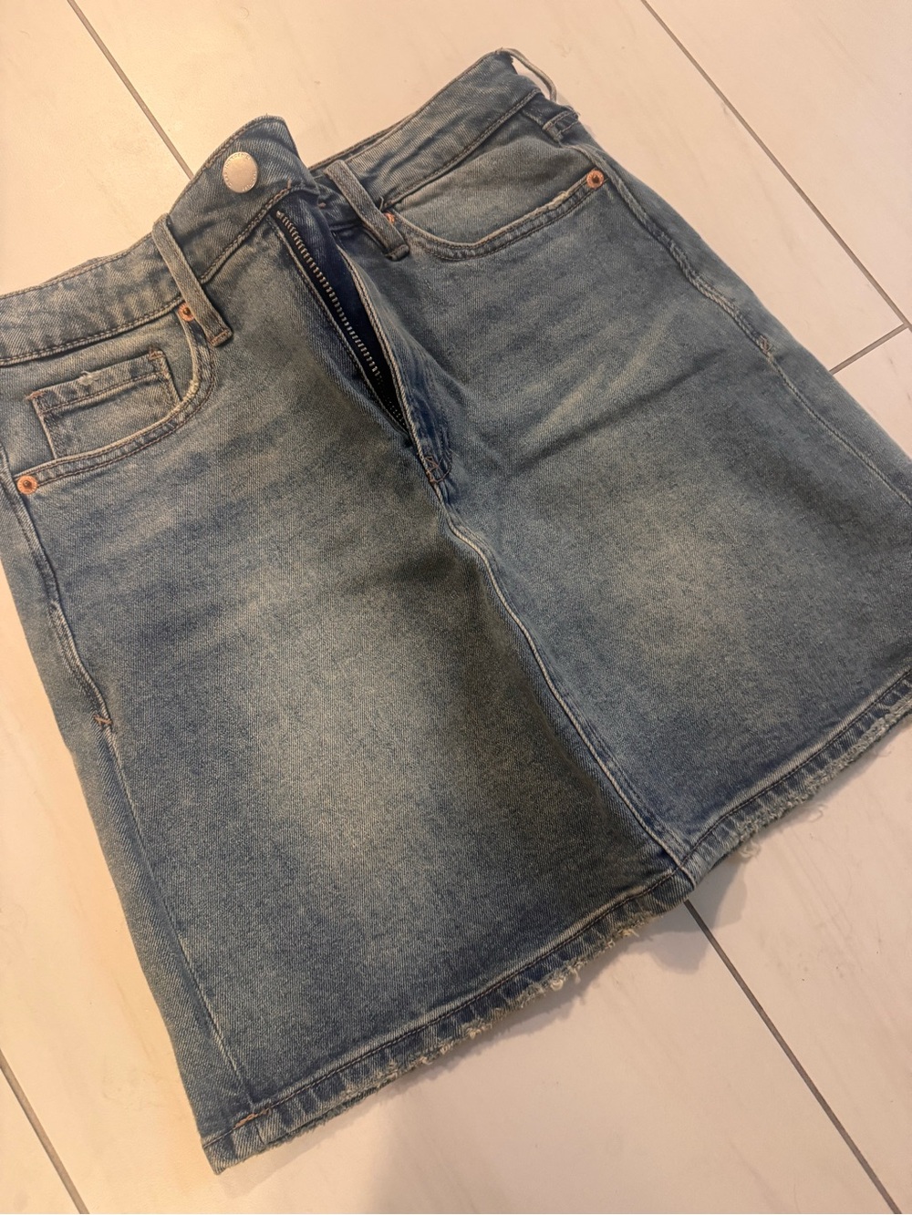 Dear John Faded Blue Denim Mini Skirt